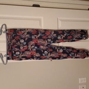 Angie floral tropical boho print jogger pants